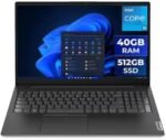 Lenovo V-Series V15 Business Laptop, 15.6" FHD Display, AMD Ryzen 7 7730U, 40GB RAM, 1TB SSD, Numeric Keypad, HDMI, RJ45, Webcam, Wi-Fi, Windows 11 Pro, Black - 图片 2