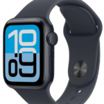 Apple Watch SE 3 [GPS 44mm] Smartwatch with Midnight Aluminum Case with Midnight Sport Band - M/L. Fitness and Sleep Trackers, Heart Rate Monitor, Always-On Display, Water Resistant