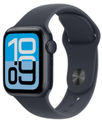 Apple Watch SE 3 [GPS 44mm] Smartwatch with Midnight Aluminum Case with Midnight Sport Band - M/L. Fitness and Sleep Trackers, Heart Rate Monitor, Always-On Display, Water Resistant